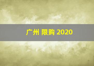 广州 限购 2020